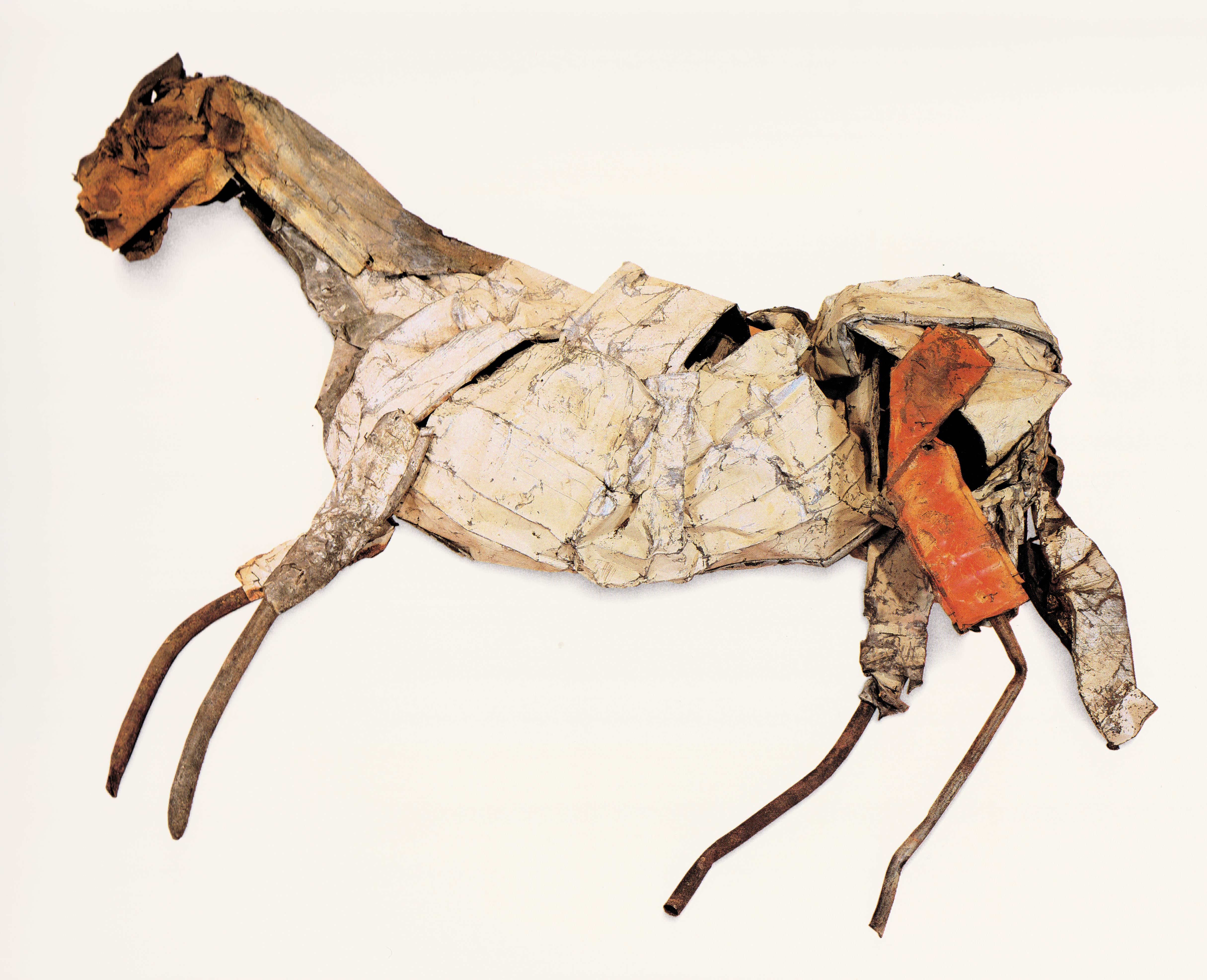 Deborah Butterfield, Uha' Ula' ula, 1986, steel, 26 x 99 x 86 inches