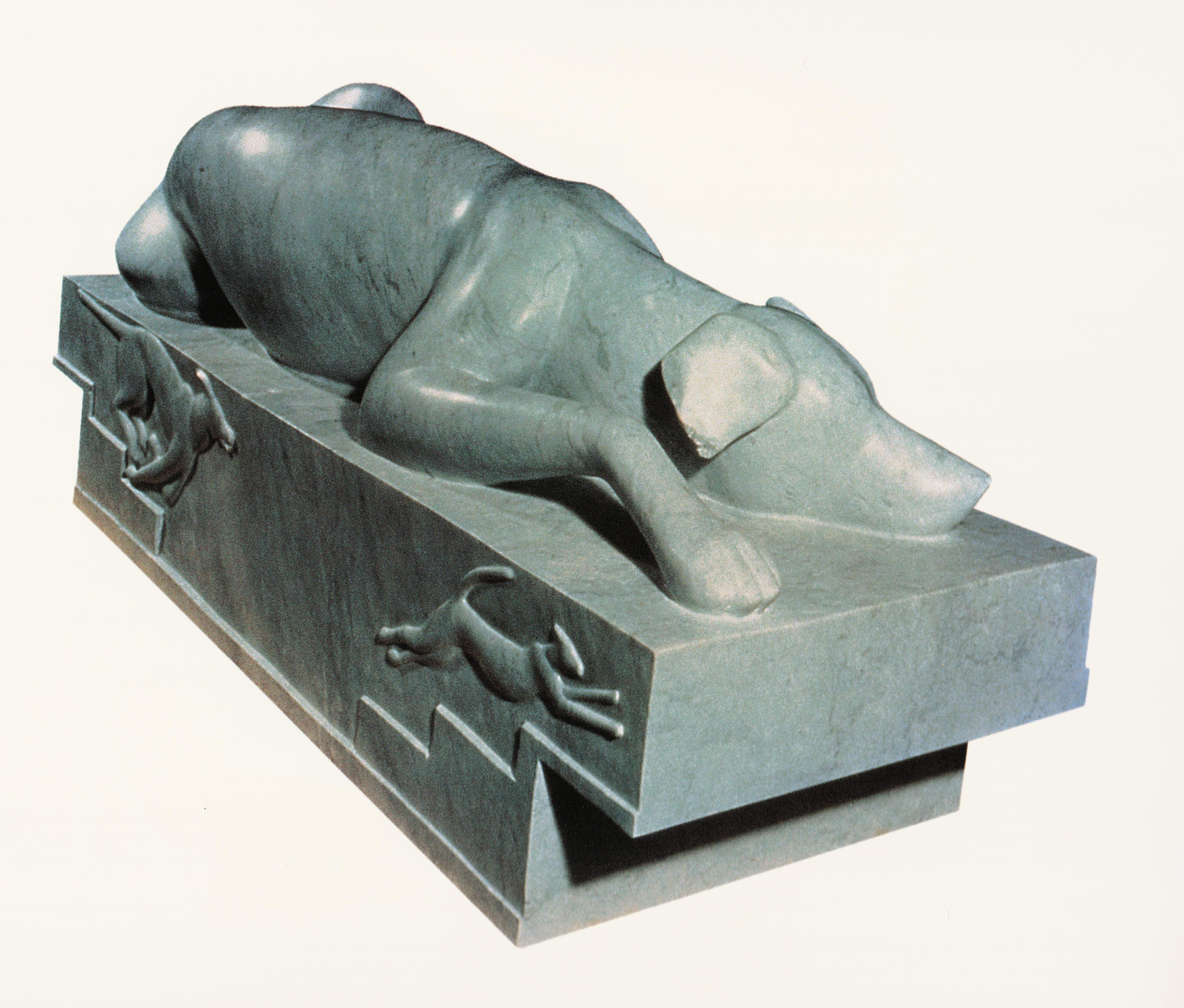 Gwynn Murril, Daydreaming Dog, 1989, Carrara Marble, 25 x 61 x 22 inches