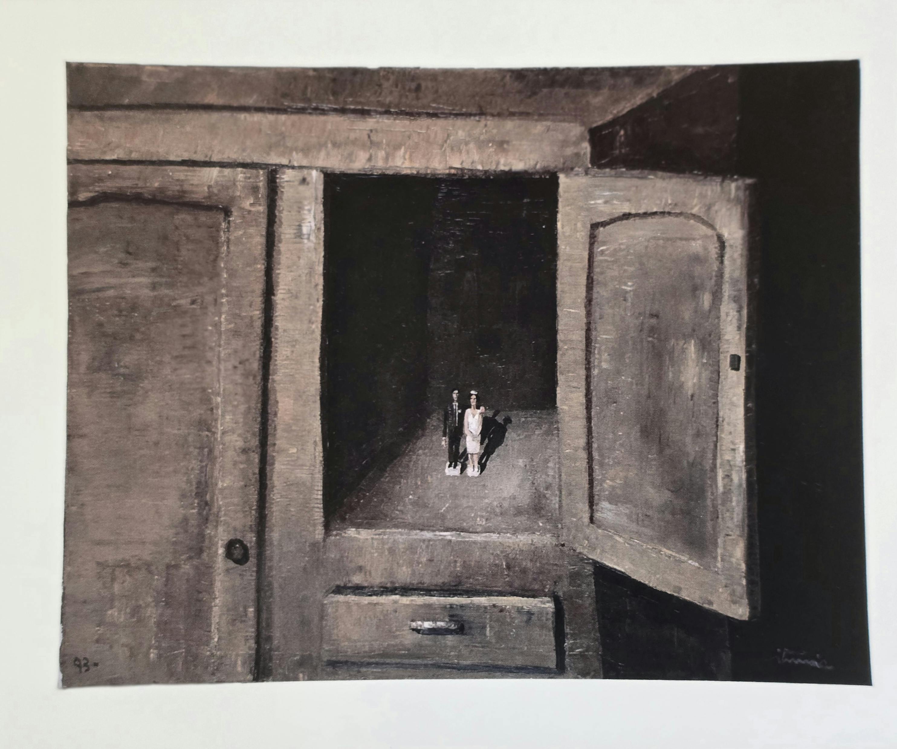 Ignacio Iturria, Matrimonio en el armario/Wedding couple in armoire, 1993, oil on canvas