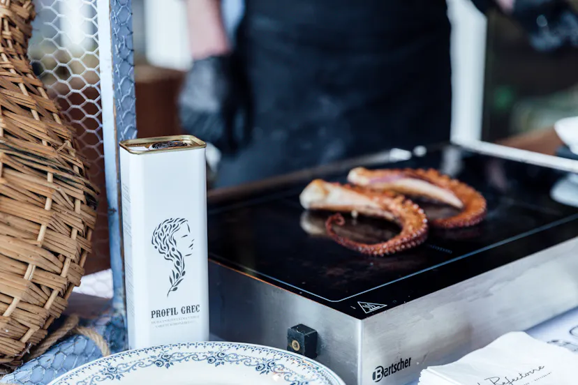 Animation culinaire poulpe grillée à Paris