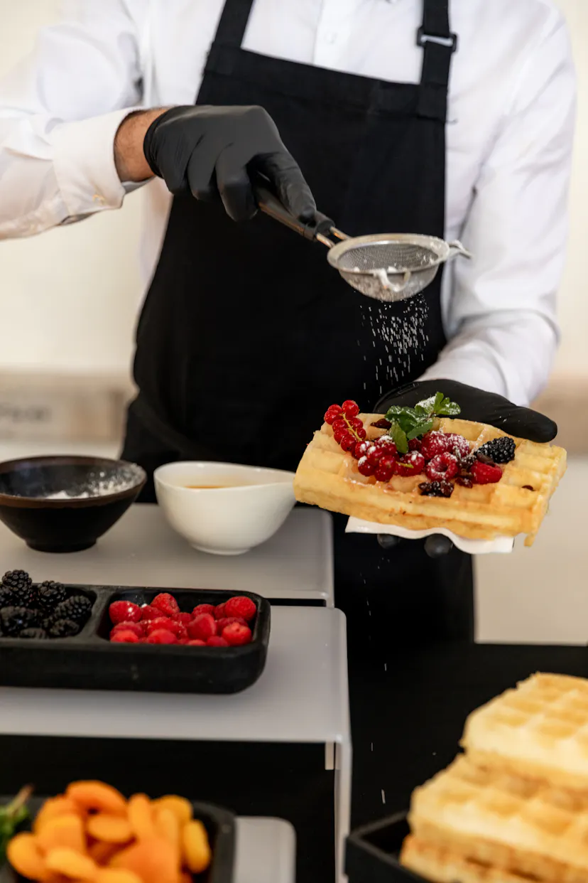 Animation culinaire à Paris avec des gaufres