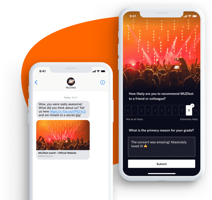 NPS survey SMS campaign