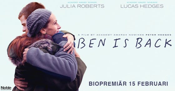 Movie Ben is Back fronting Julia Roberts and Lucas Hedges