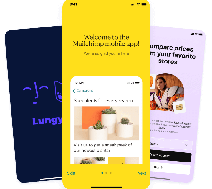 Friday Design Inspiration: Klarna iOS, Mailchimp iOS and Lungy