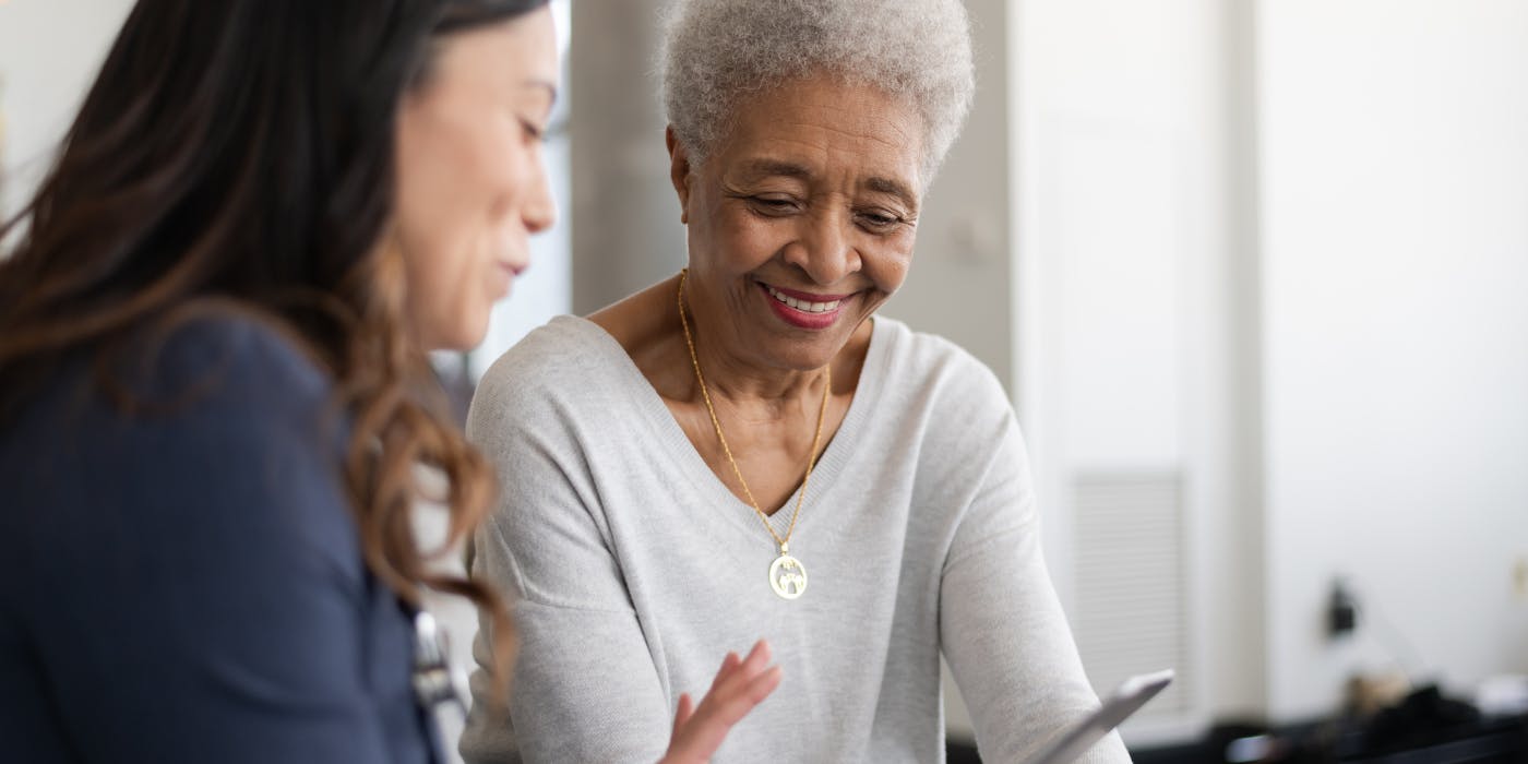woman at consultation