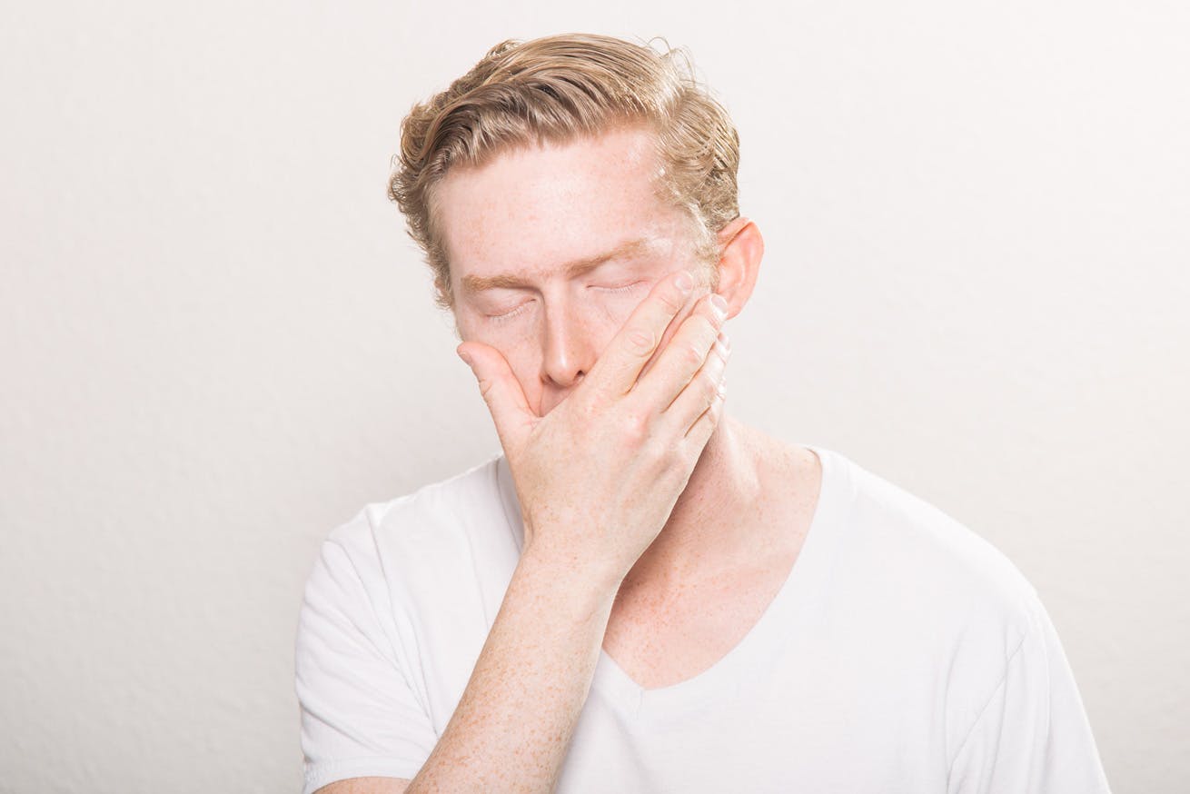 man in pain