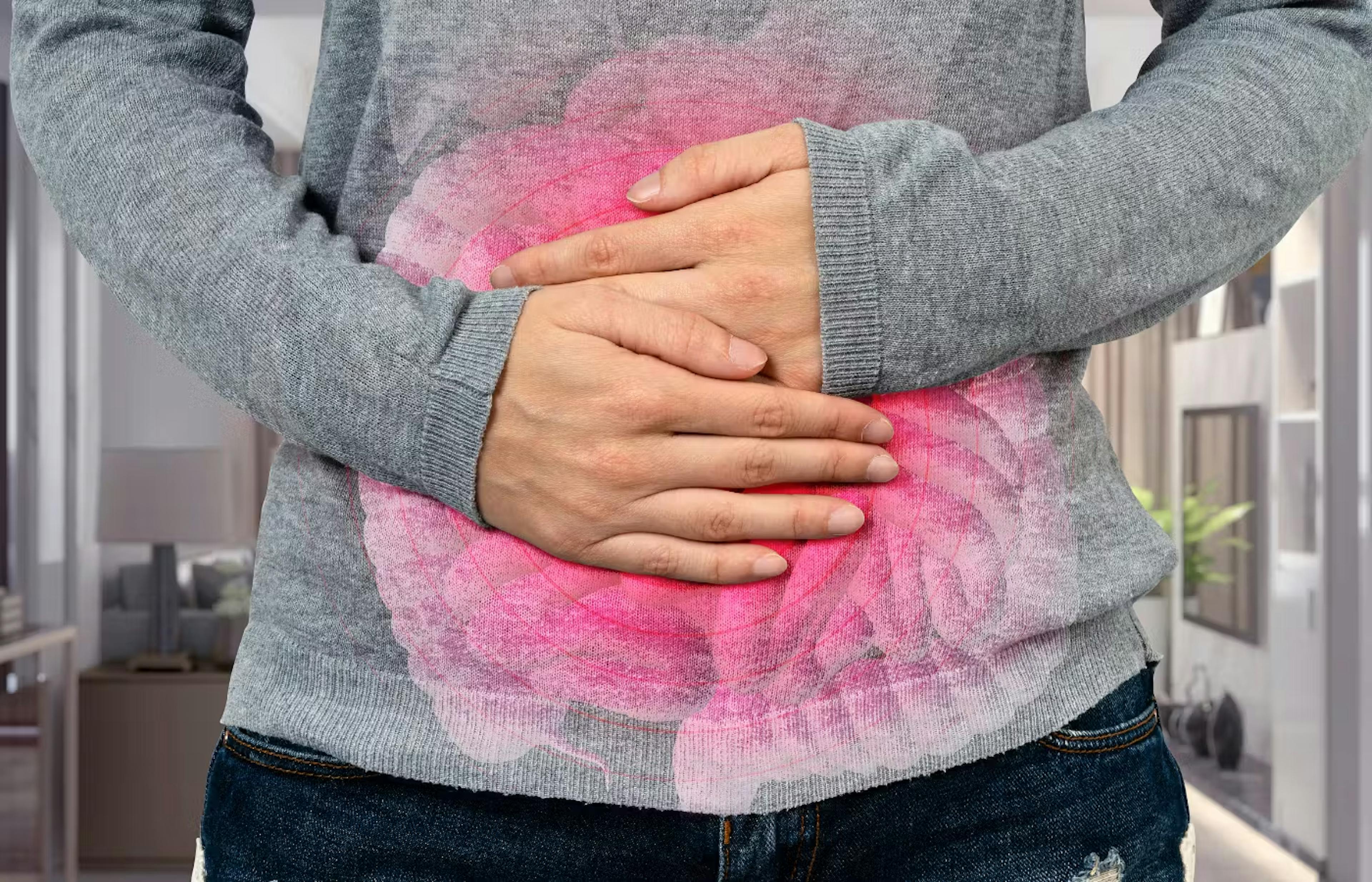 women holding her stomach