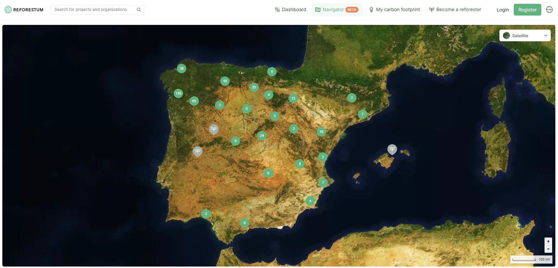 Spanish afforestation projects from MITECO registry are included in the ...