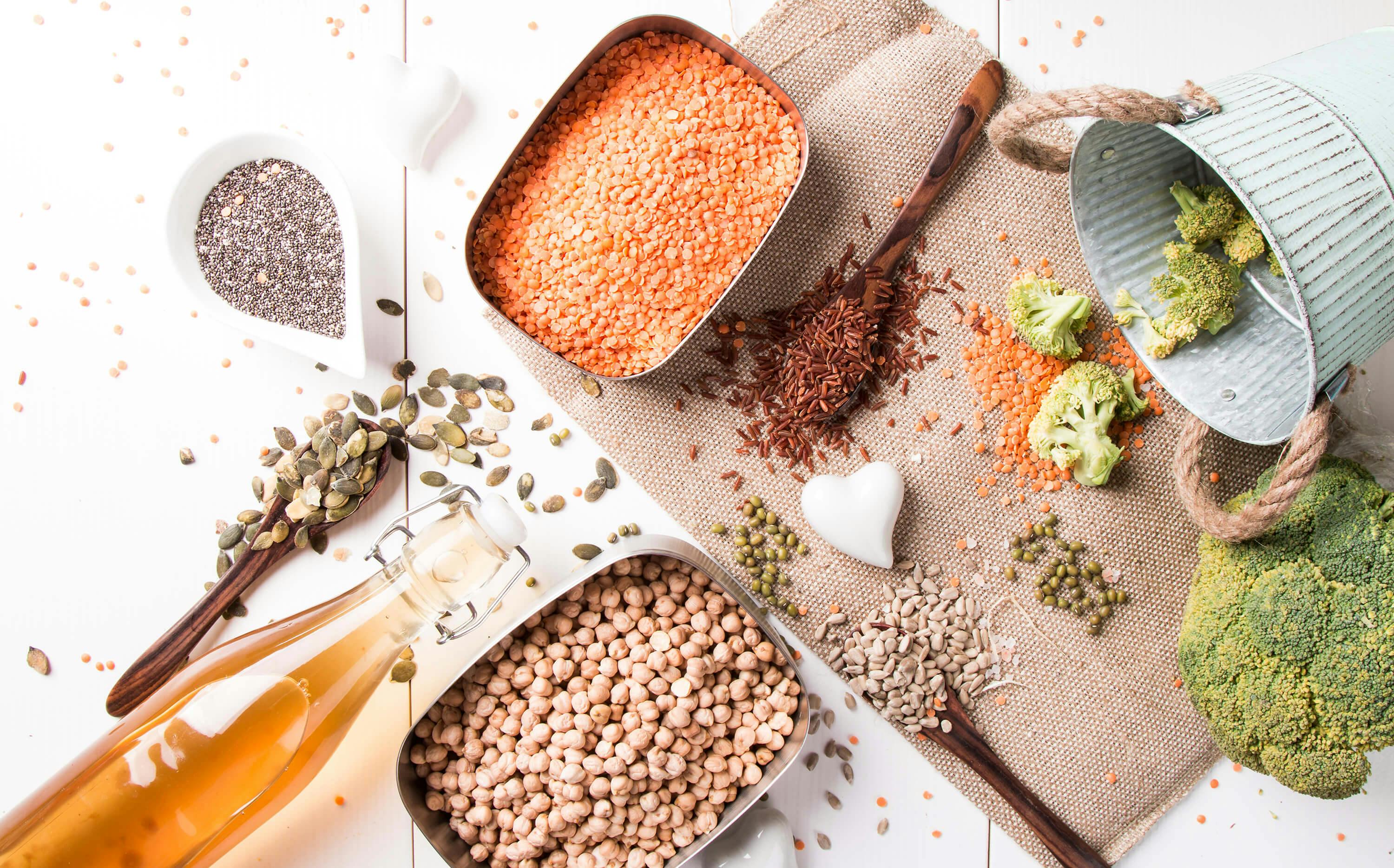 Vegan healthy food on a table