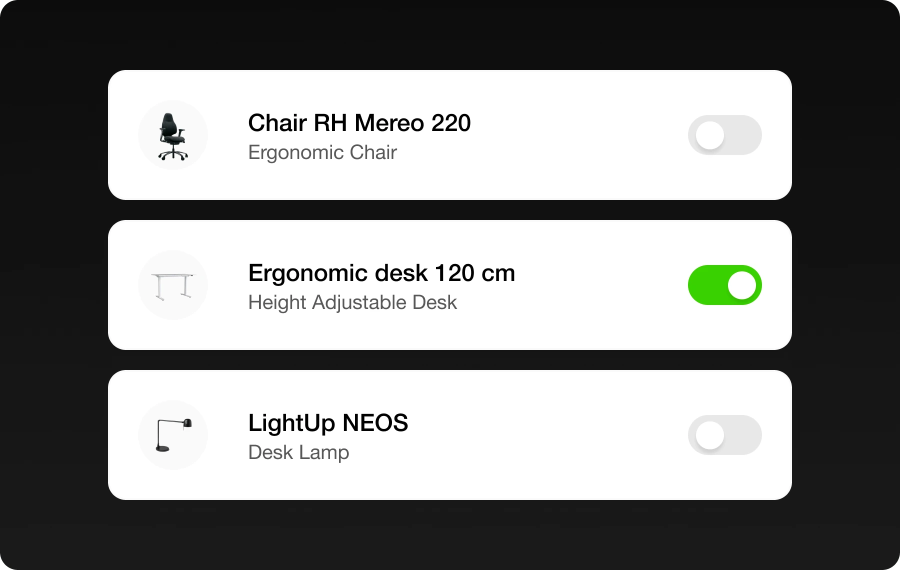 Choose products and settings