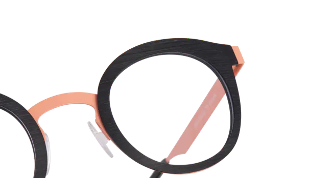 monture optique femme anne et valentin modèle fancy pantos noir mat et rose  