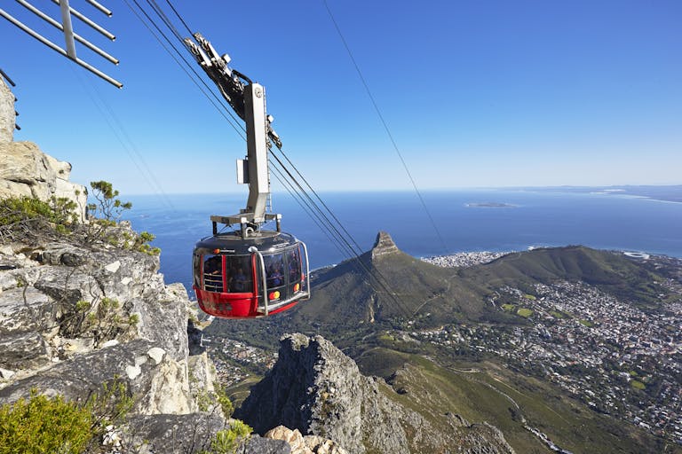 Cable car naar de top van de Tafelberg