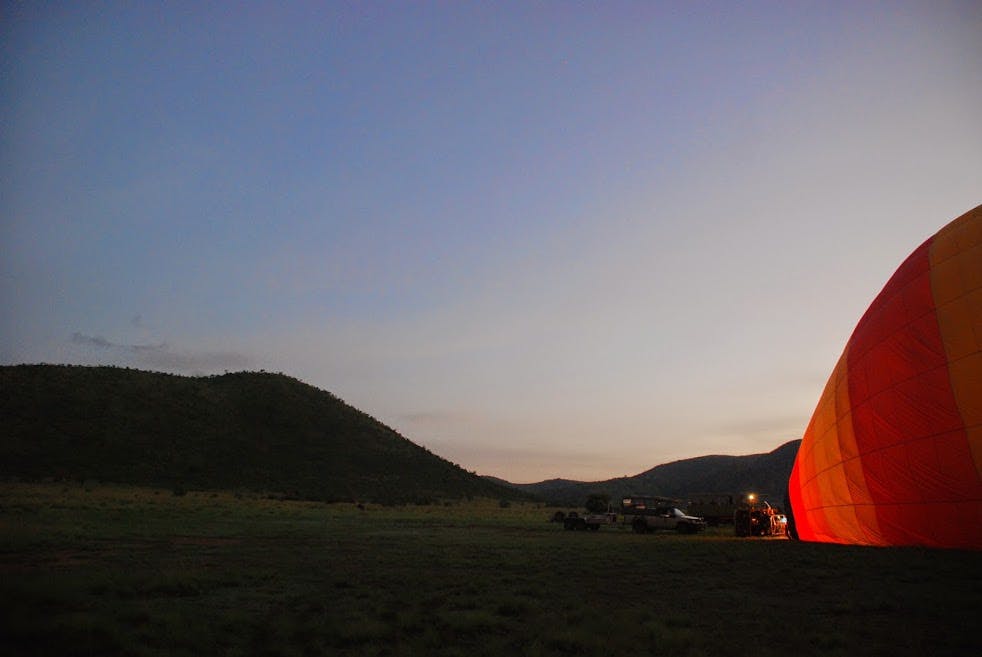 Ballon varen in Pilanesberg