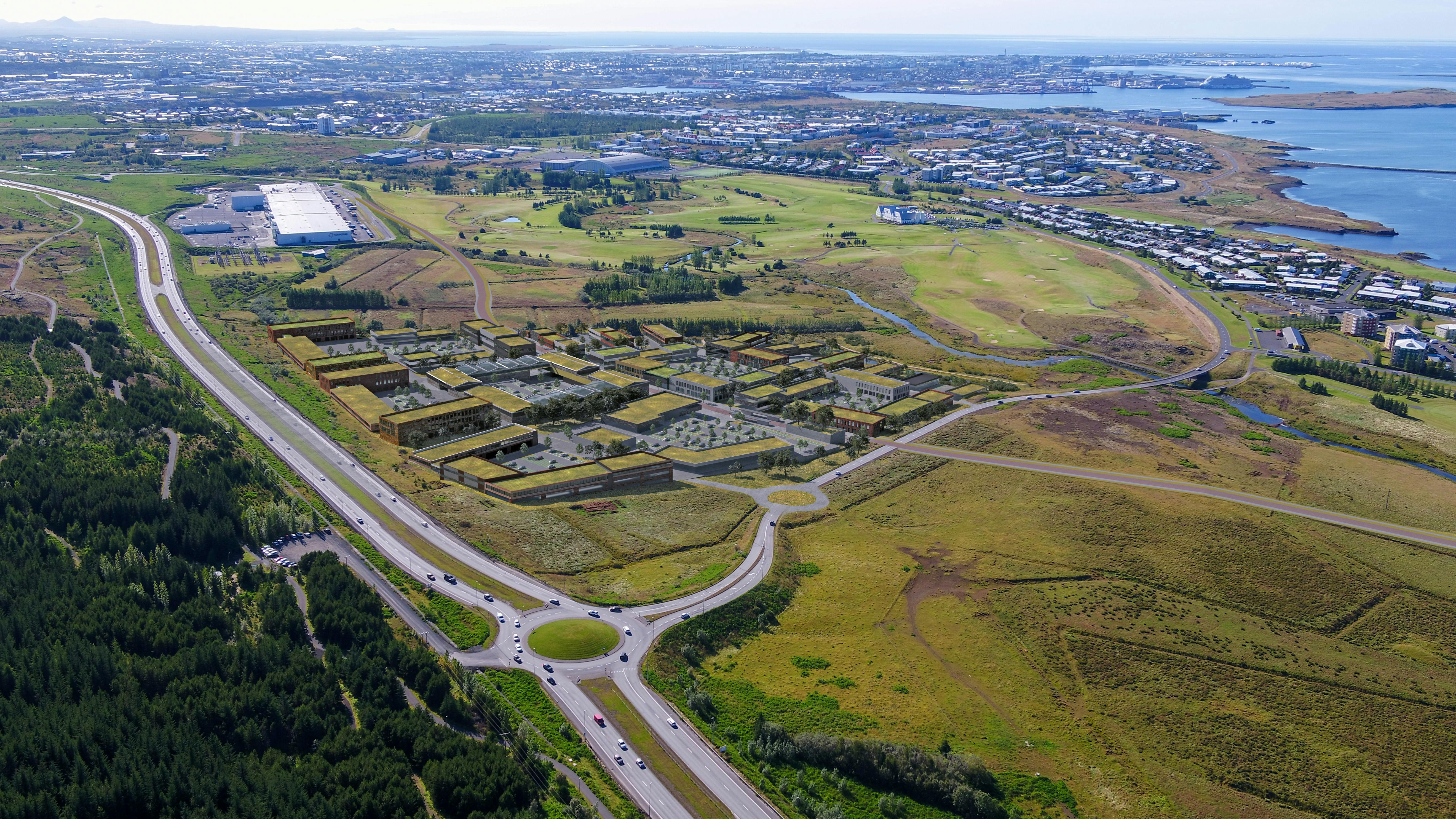 Korputún er nýtt vistvænt atvinnusvæði á sveitarfélagamörkum Reykjavíkur og Mosfellsbæjar