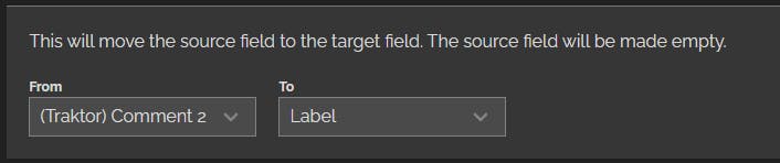 Comment 2 field in the Track Editor