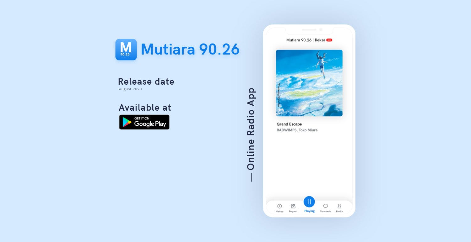 Mutiara 90.26 mobile app