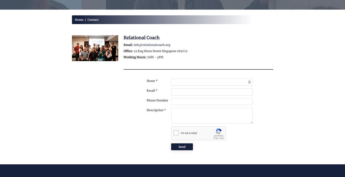 Relational Coach section