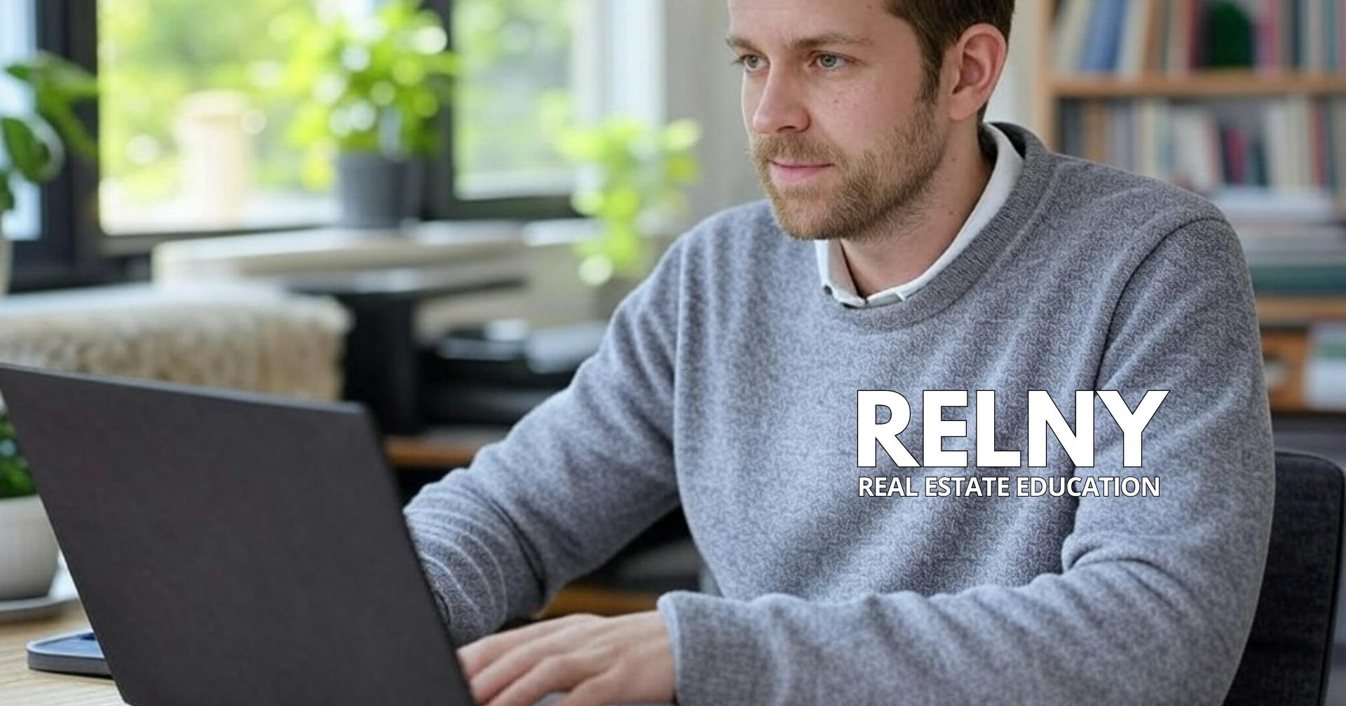 RELNY Real Estate School Student Studying