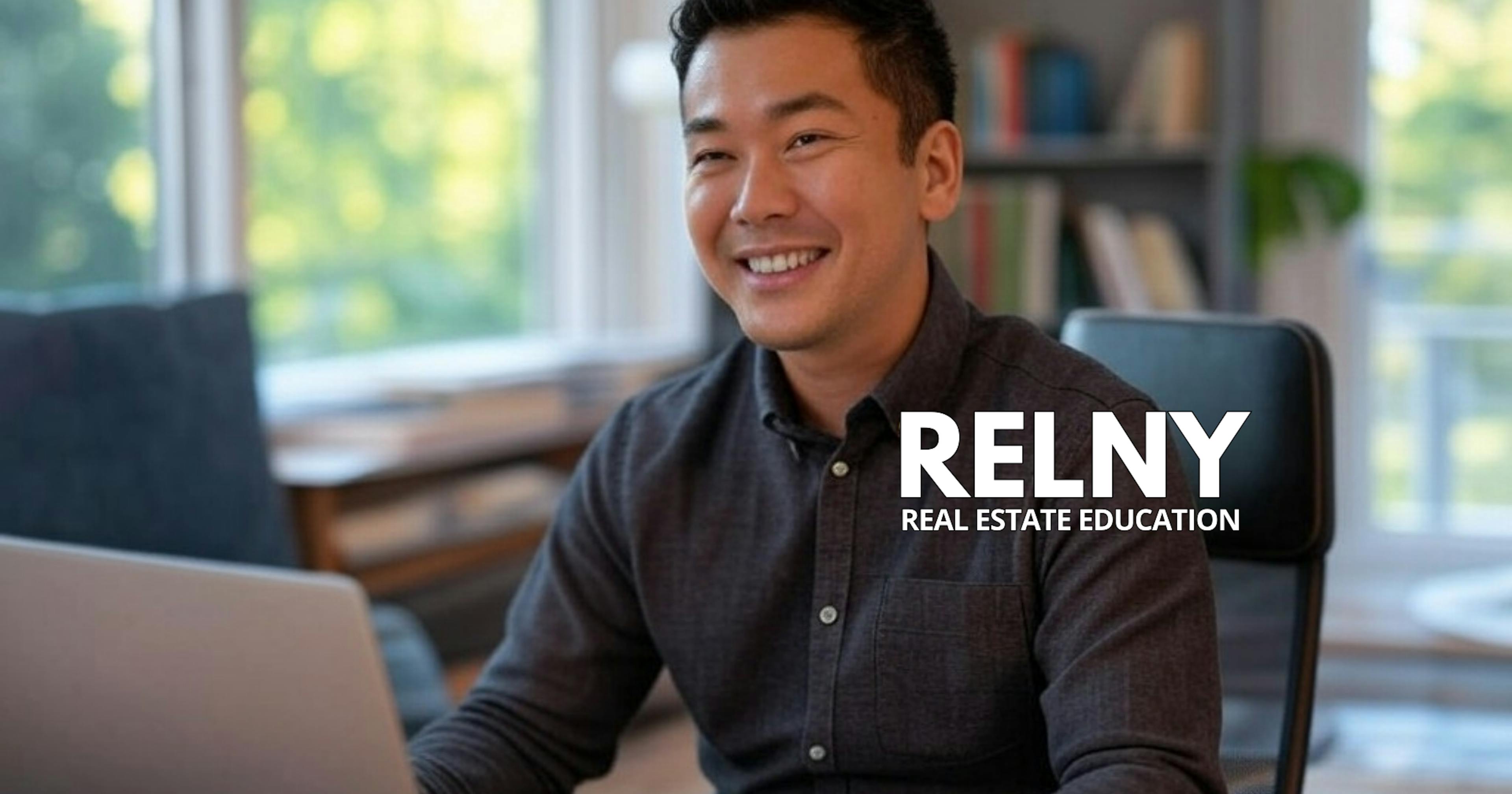 RELNY Online Real Estate Classes Student Studying