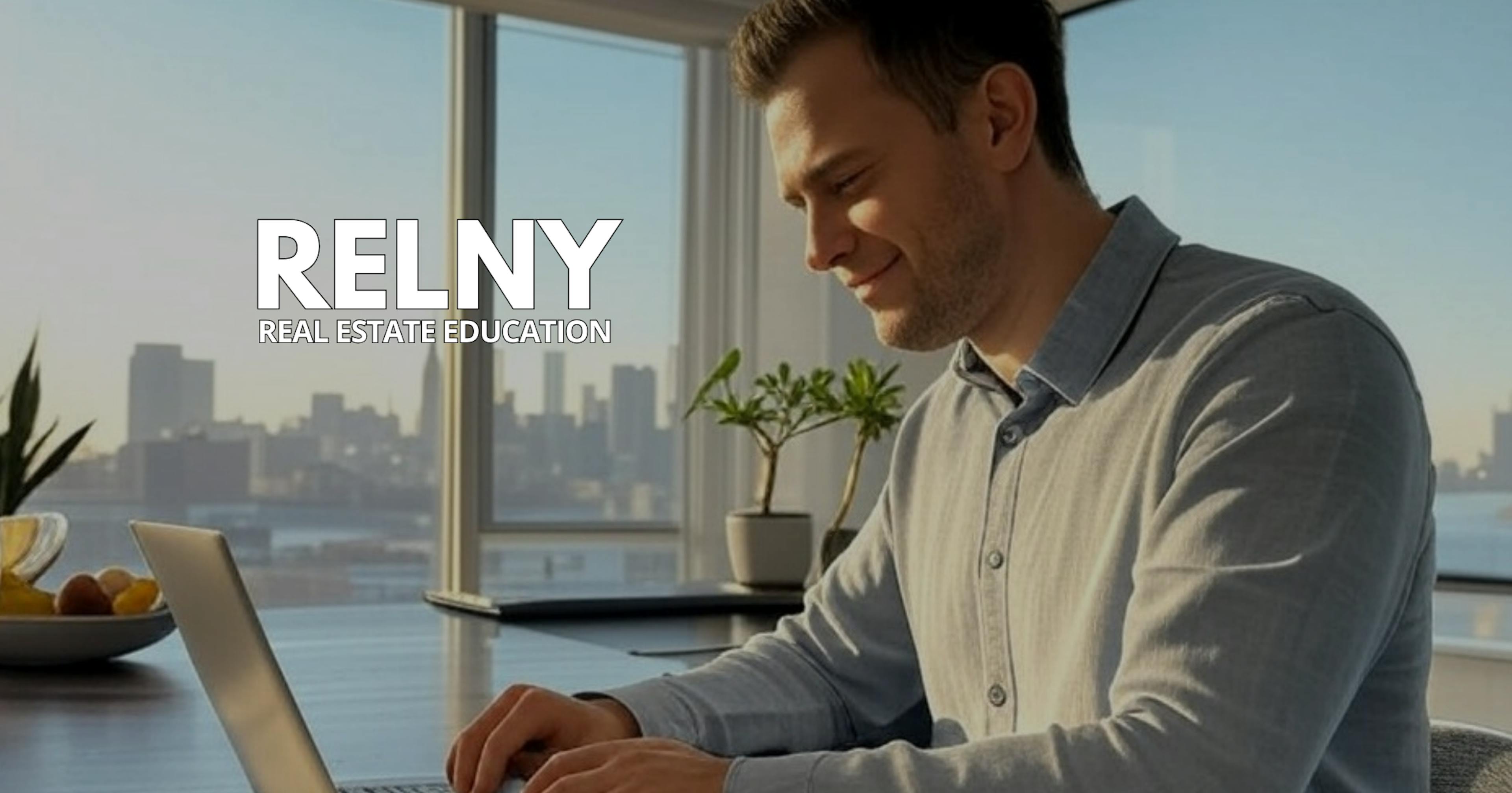 RELNY Real Estate Broker at Home Working