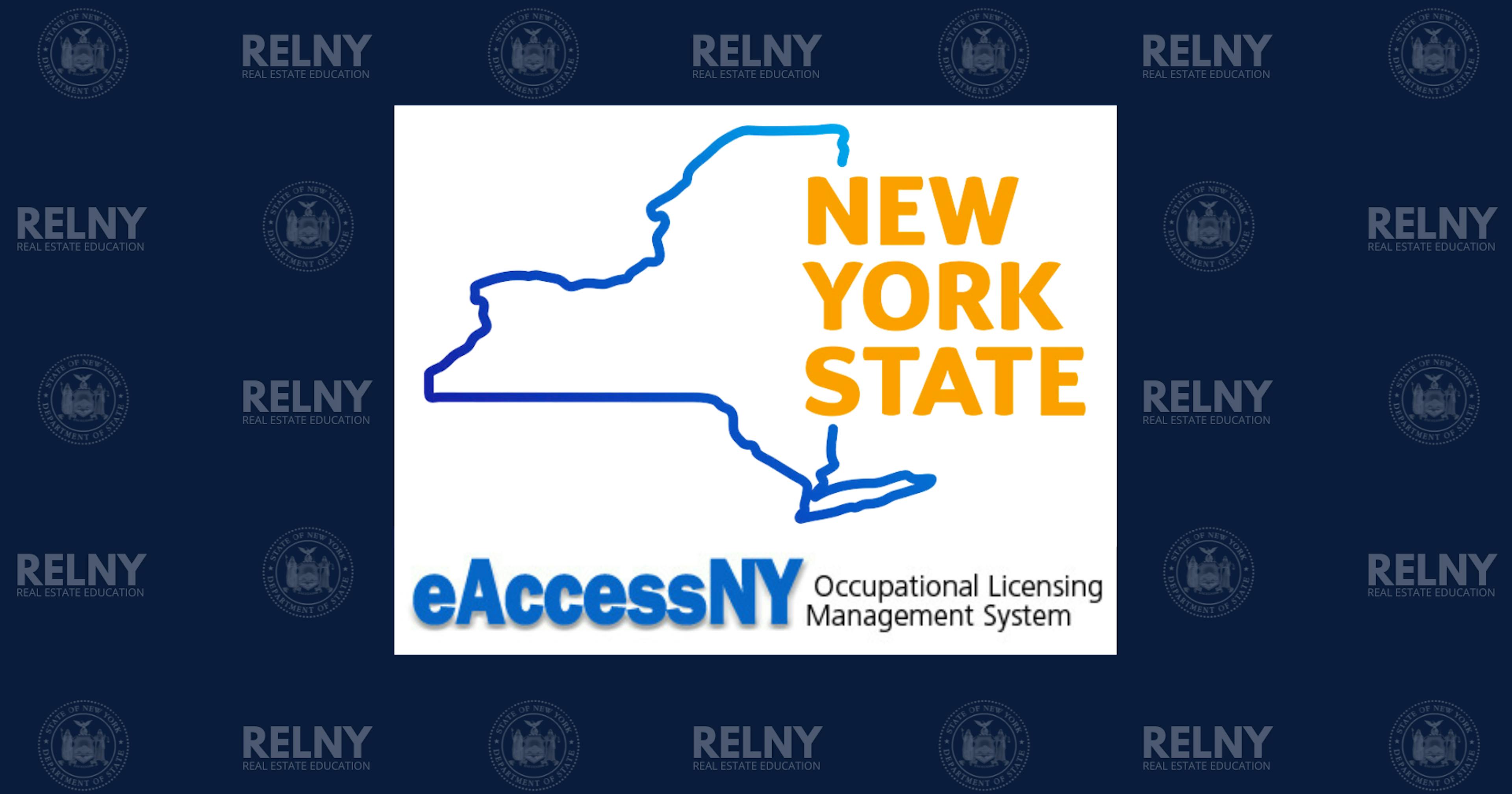 eAccessNY New York State Department of State NYSDOS Portal Login