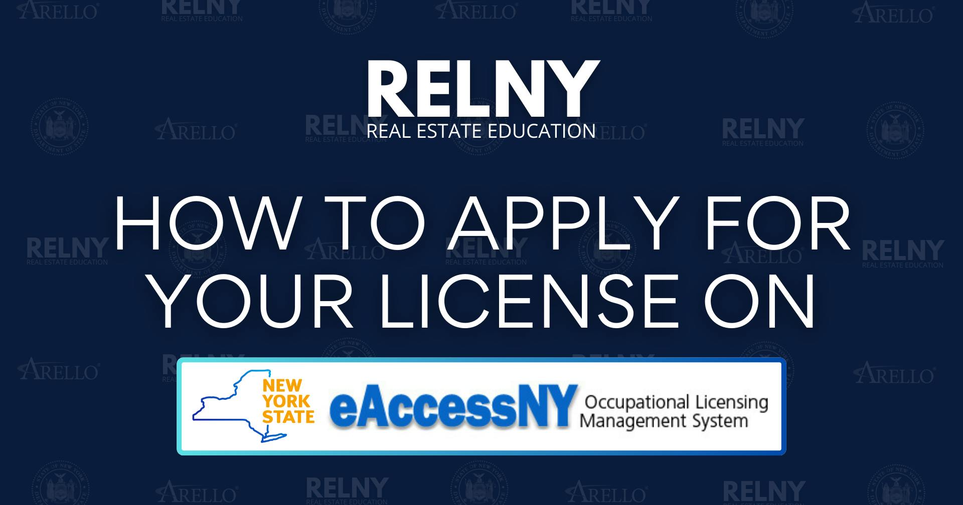 How to Apply for Your License on eAccessNY