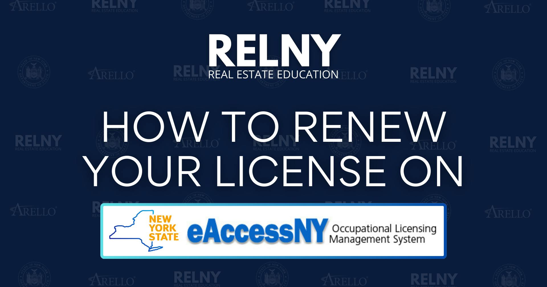 eAccessNY Renew My License Real Estate License Renewal
