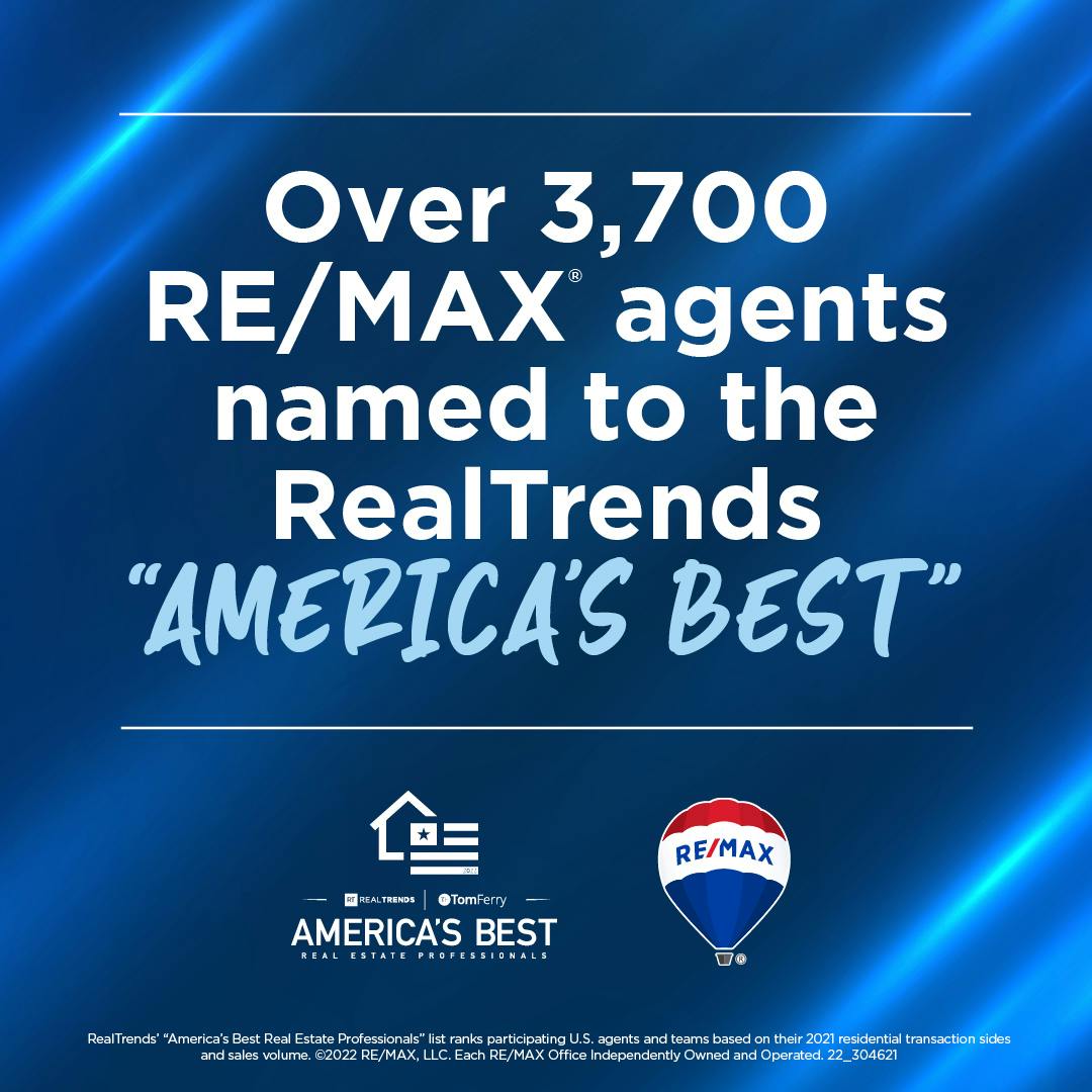 3,700+ RE/MAX Agents Named ‘America’s Best Real Estate Professionals’ in 2022 RE/MAX NEWS