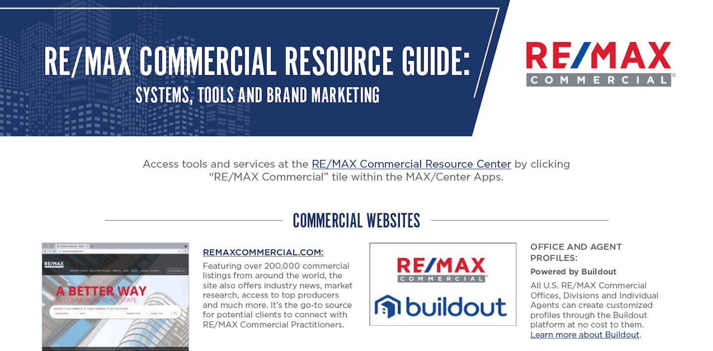 Resource Guide: Building a Commercial Business with RE/MAX | RE/MAX NEWS
