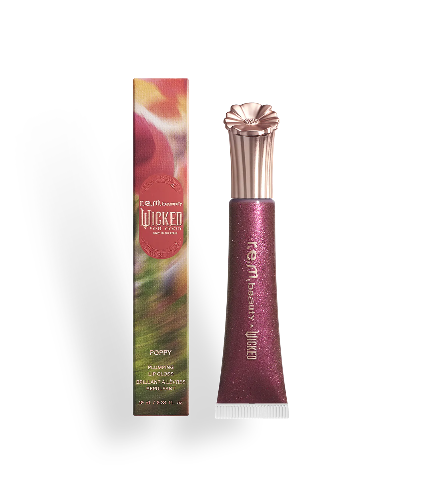 r.e.m. beauty x Wicked: For Good Poppy Plumping Lip Gloss