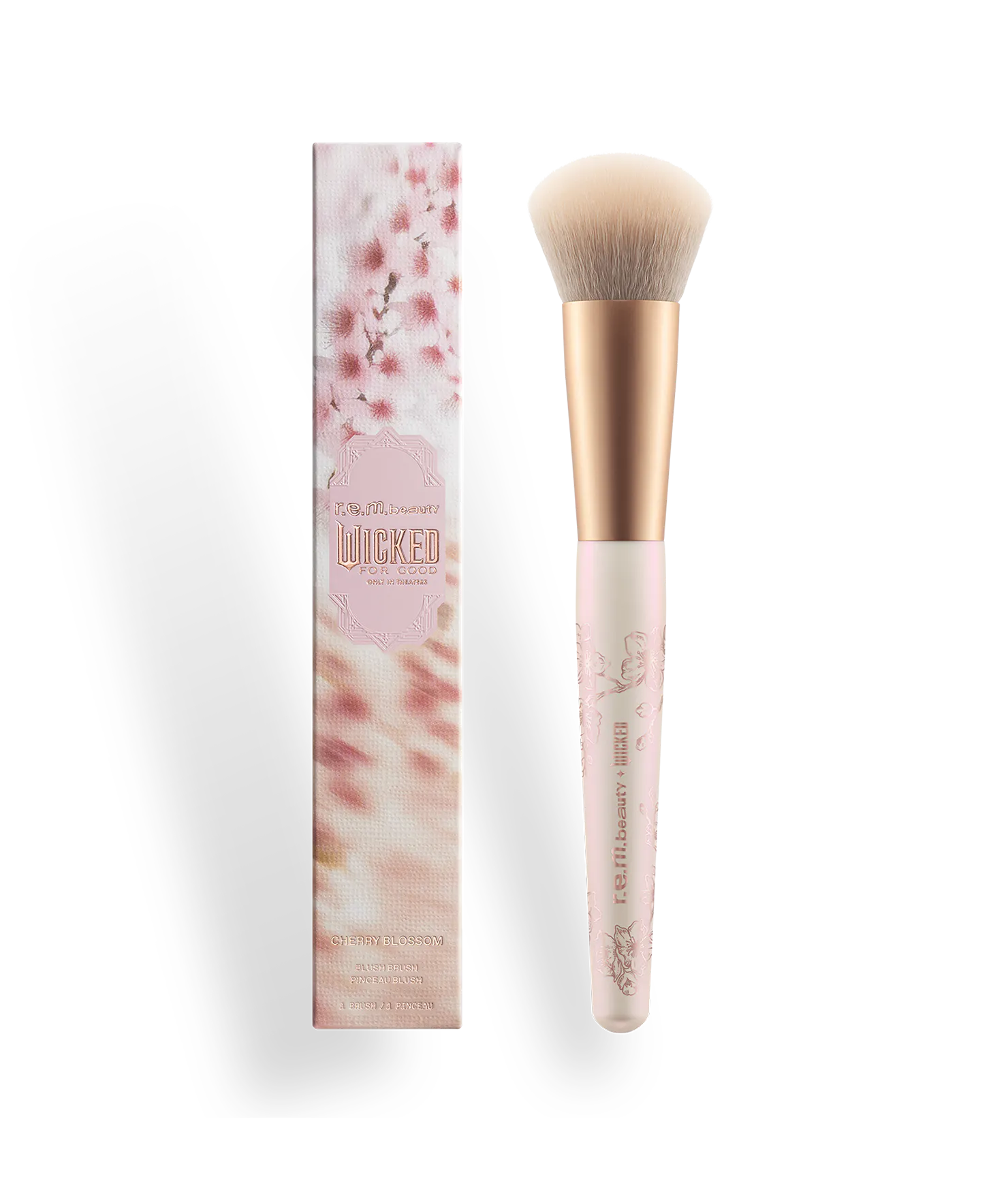 r.e.m. beauty x Wicked: For Good Cherry Blossom Blush Brush