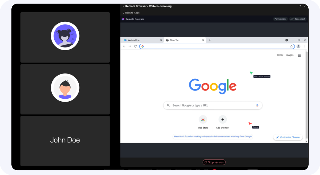 Share your Remote Browser session with others
