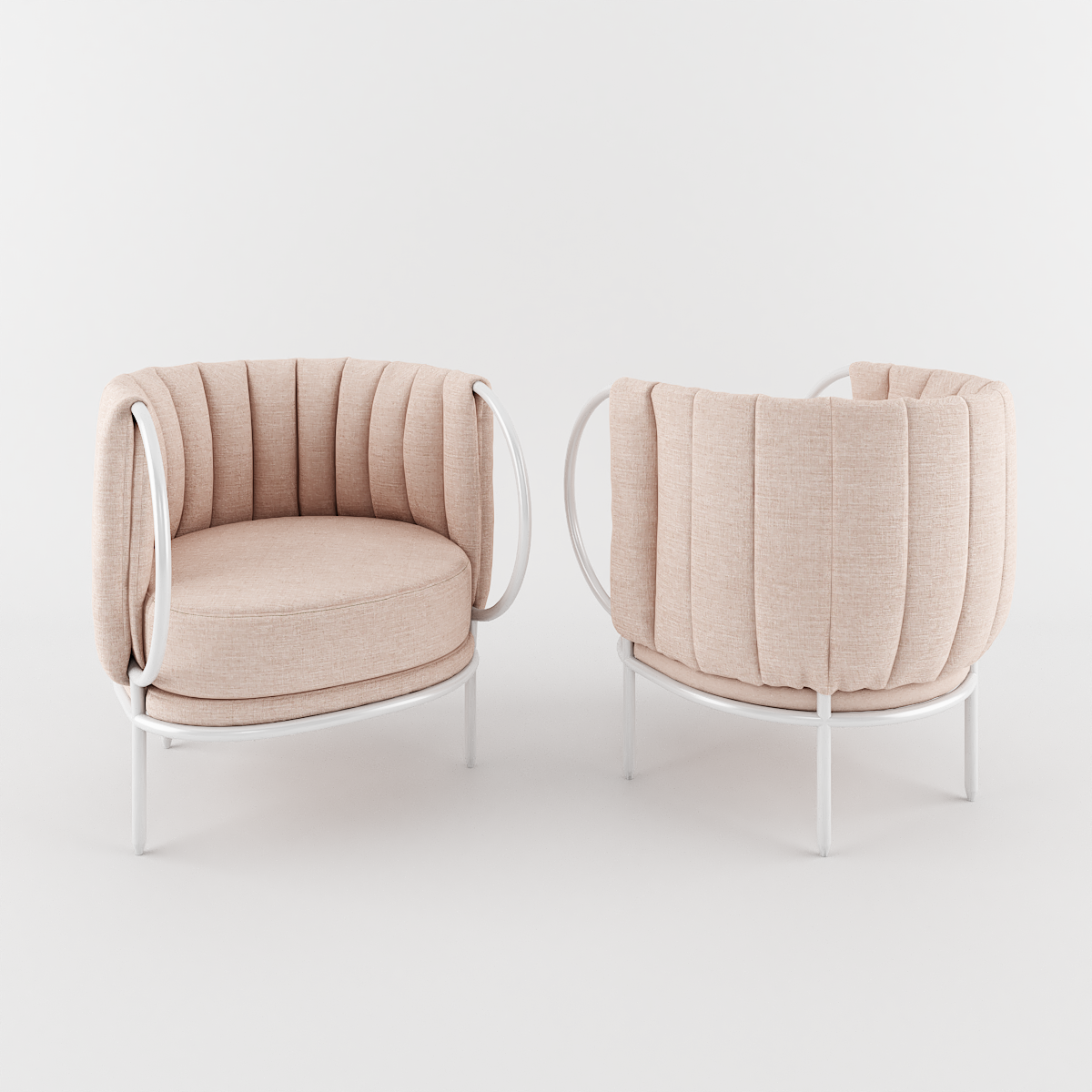 POLTRONA ARCOS ROSA STUDIO MASSA