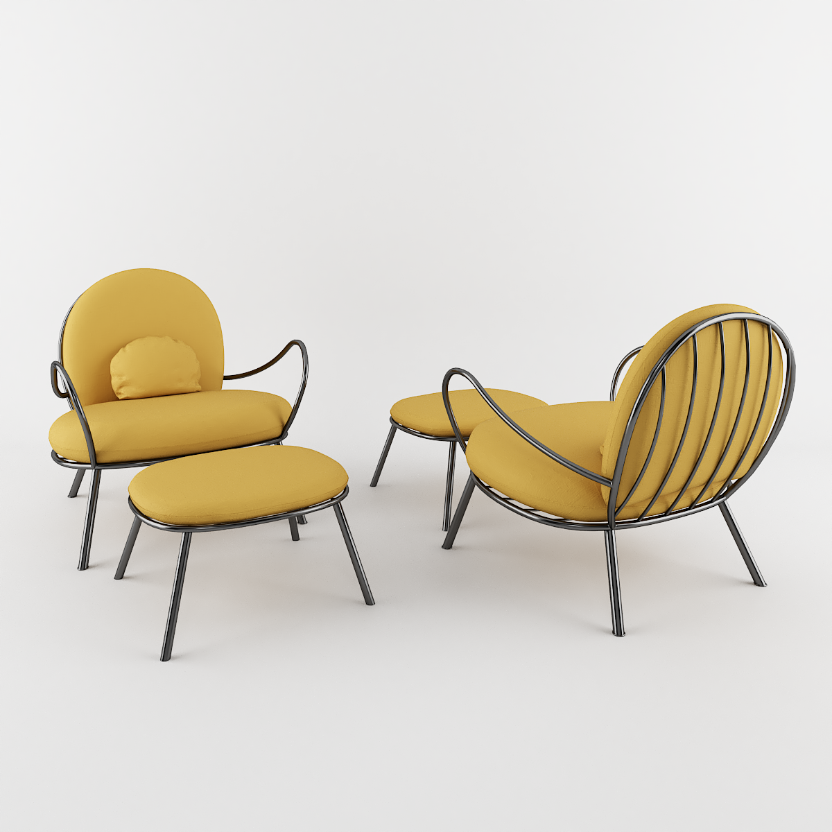 POLTRONA GORDUCHA AMARELA STUDIO MASSA