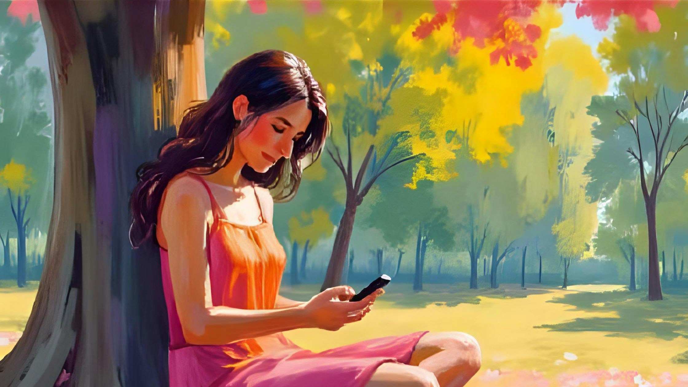 A woman using phone | Loneliness | Renée Space Blog