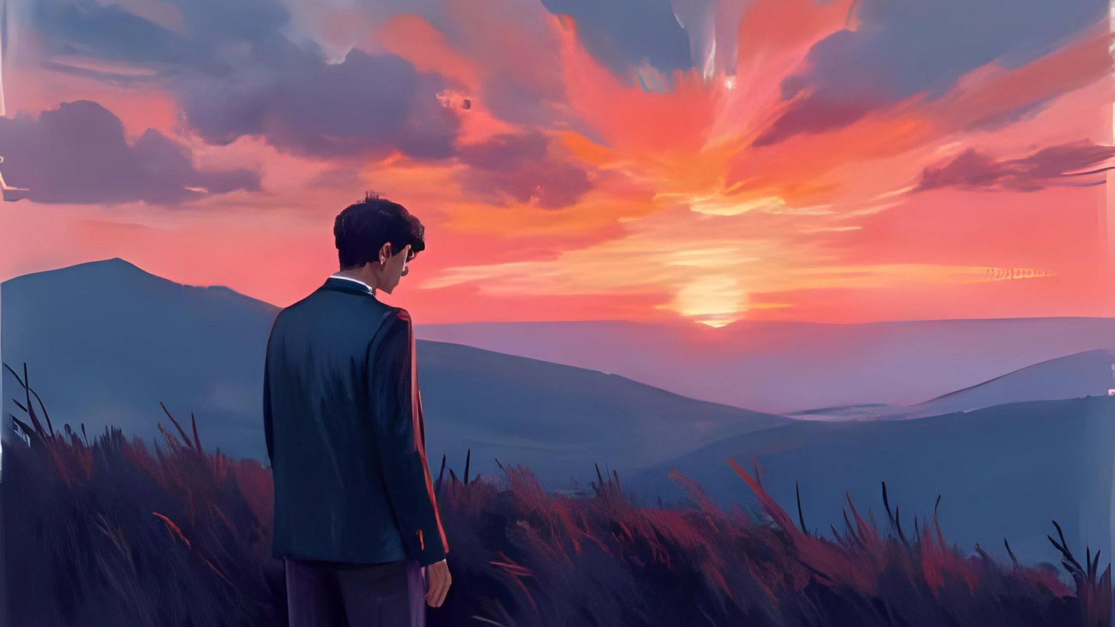 A man looking at sunset | Loneliness | Renée Space Blog