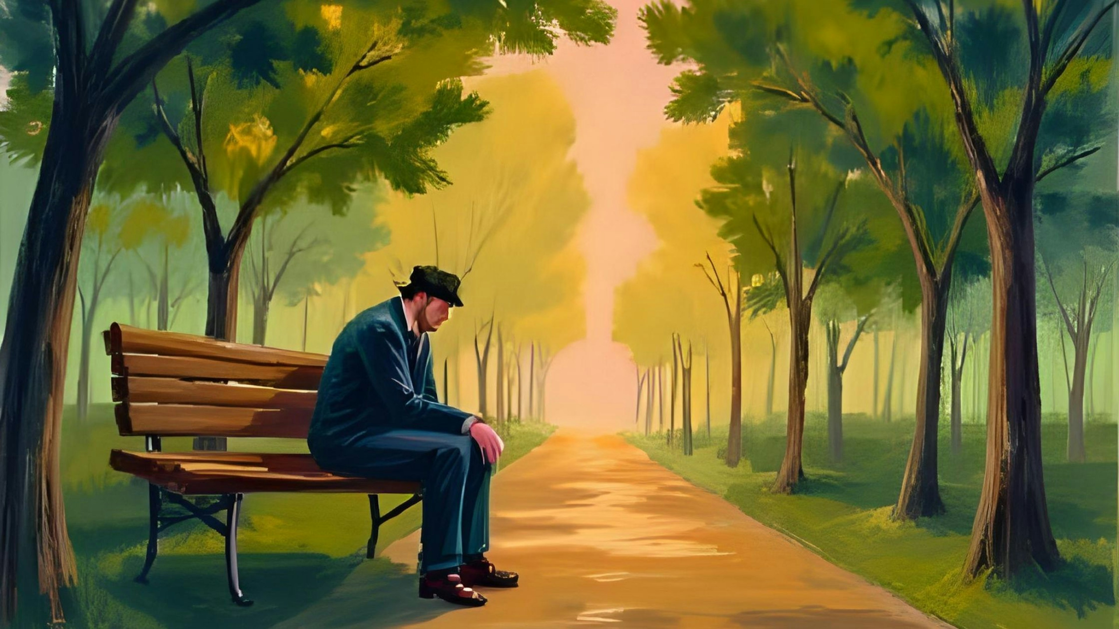 A man sitting alone in the park | Loneliness | Renée Space Blog
