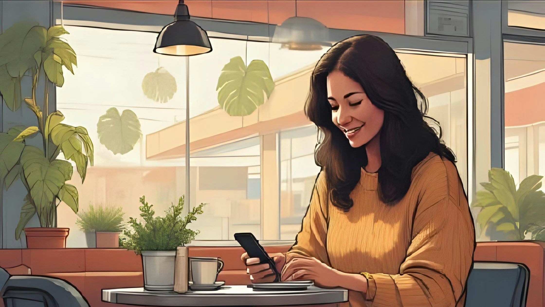 A woman talking with Renée