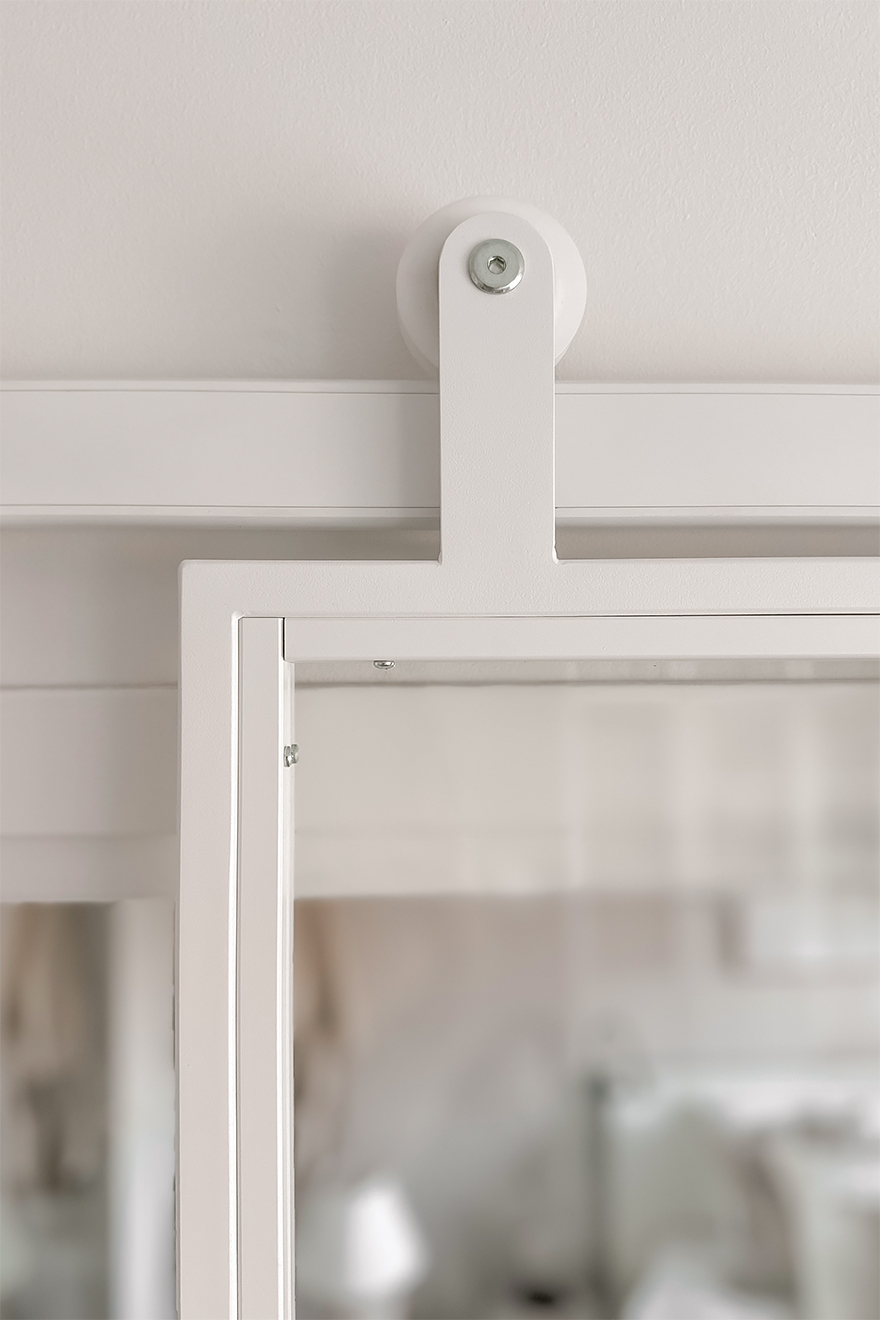 weißes Schiebesystem für Metalltüren