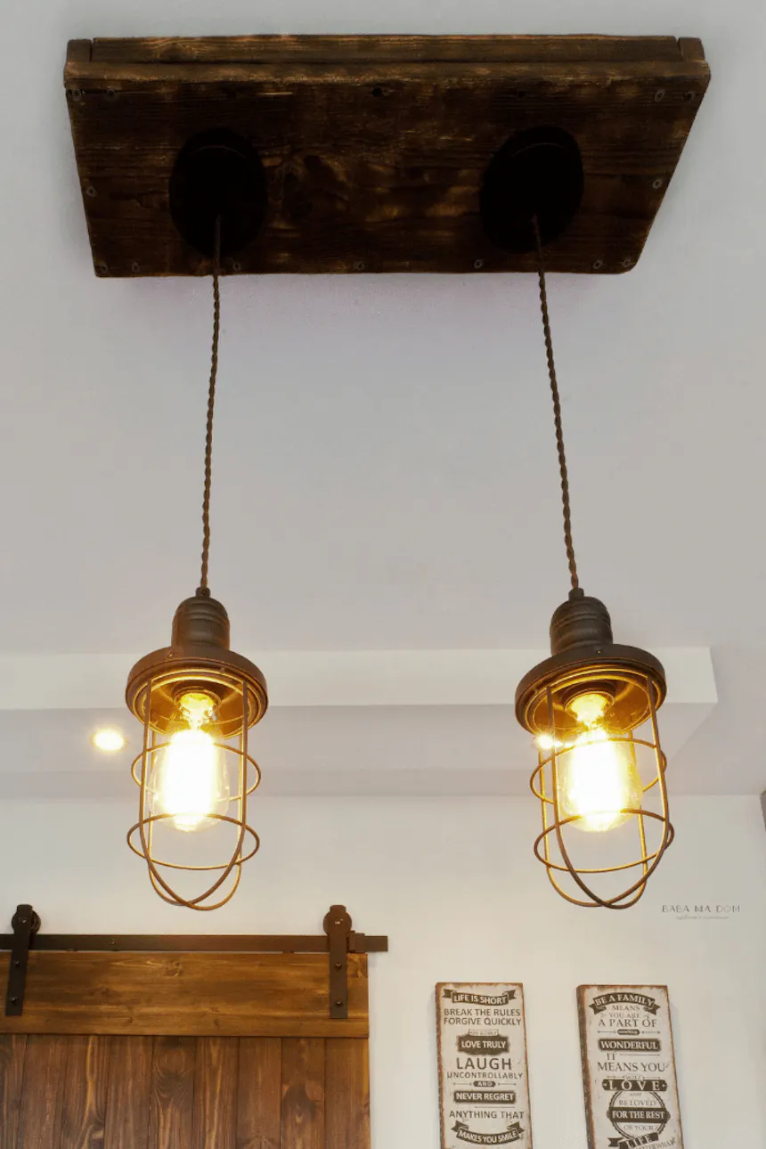 industrialne lampy wiszące