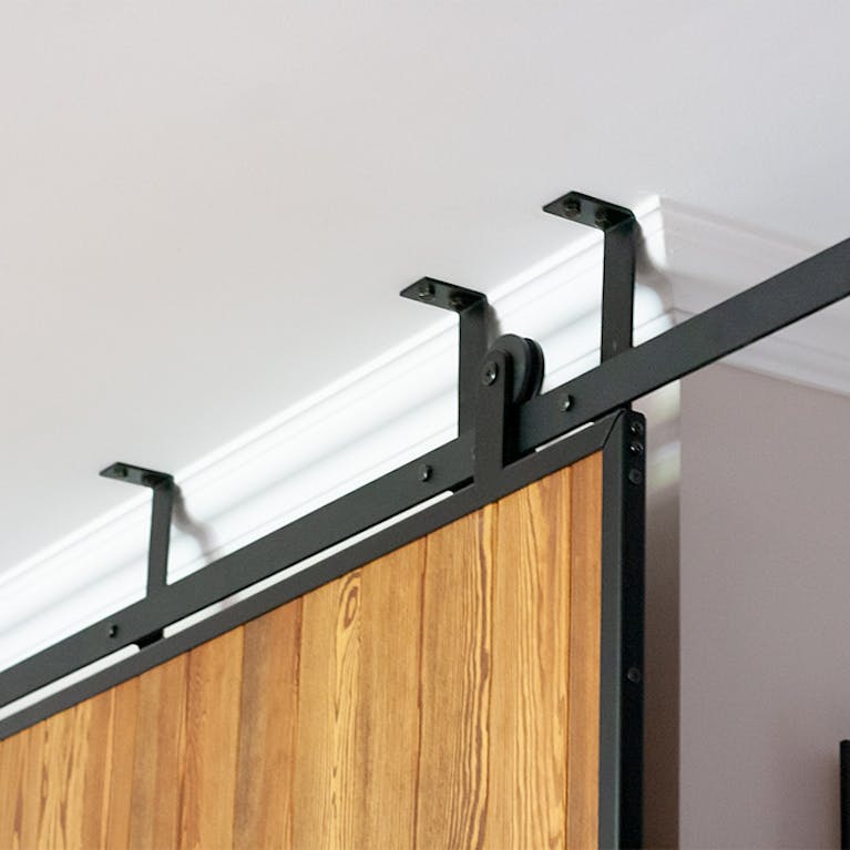 ceiling mounting of sliding doors, large sliding door