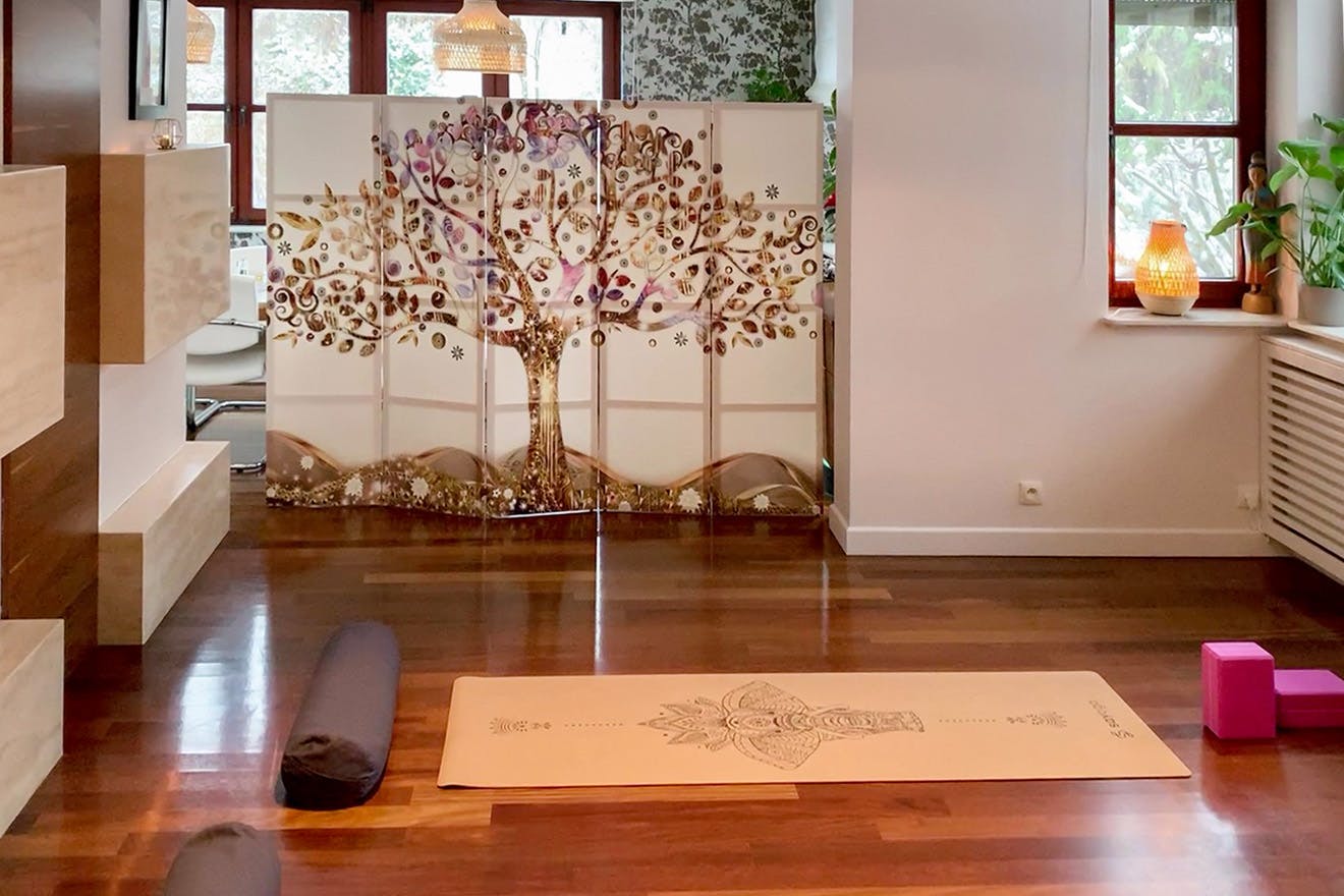 małe, domowe studio jogi