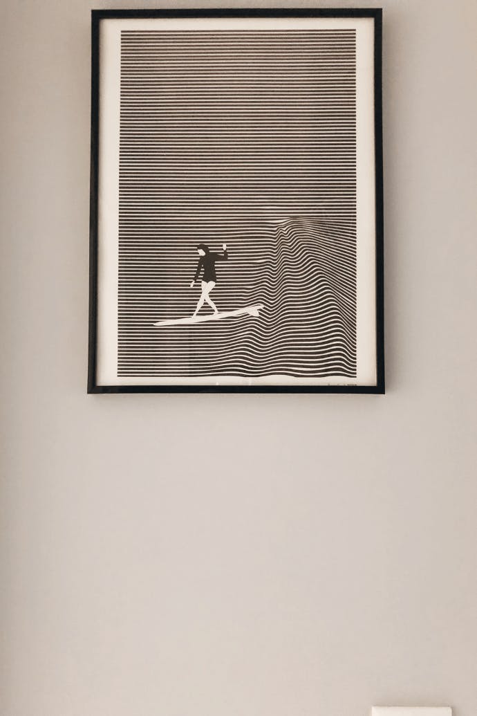 Wanddekorationen, Schwarzweißbild für die Wand