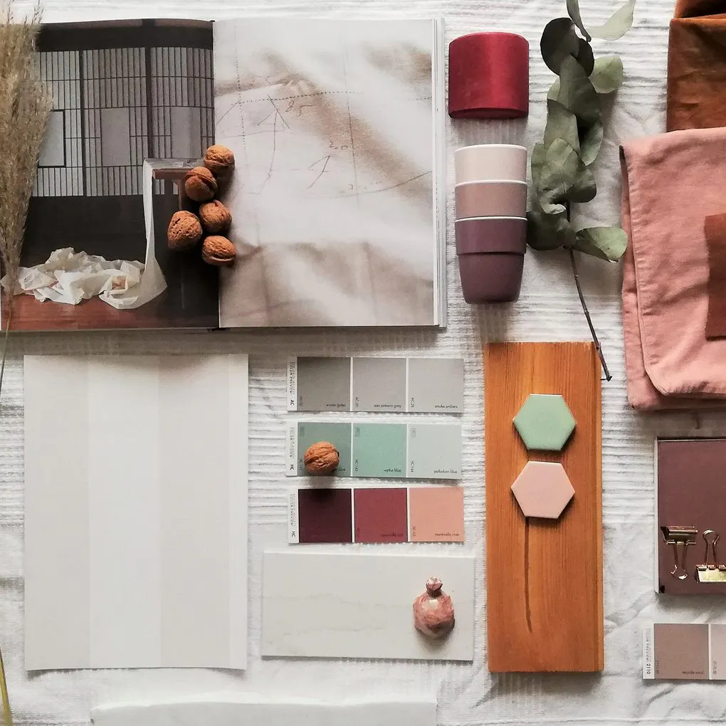 Próbki kolorów – moodboardy architektów