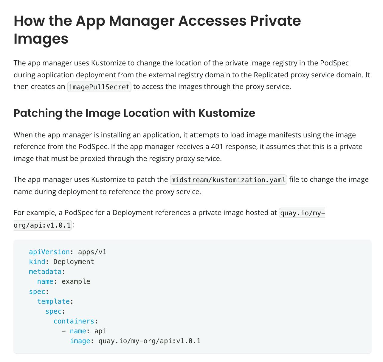 App Manager accesses private images