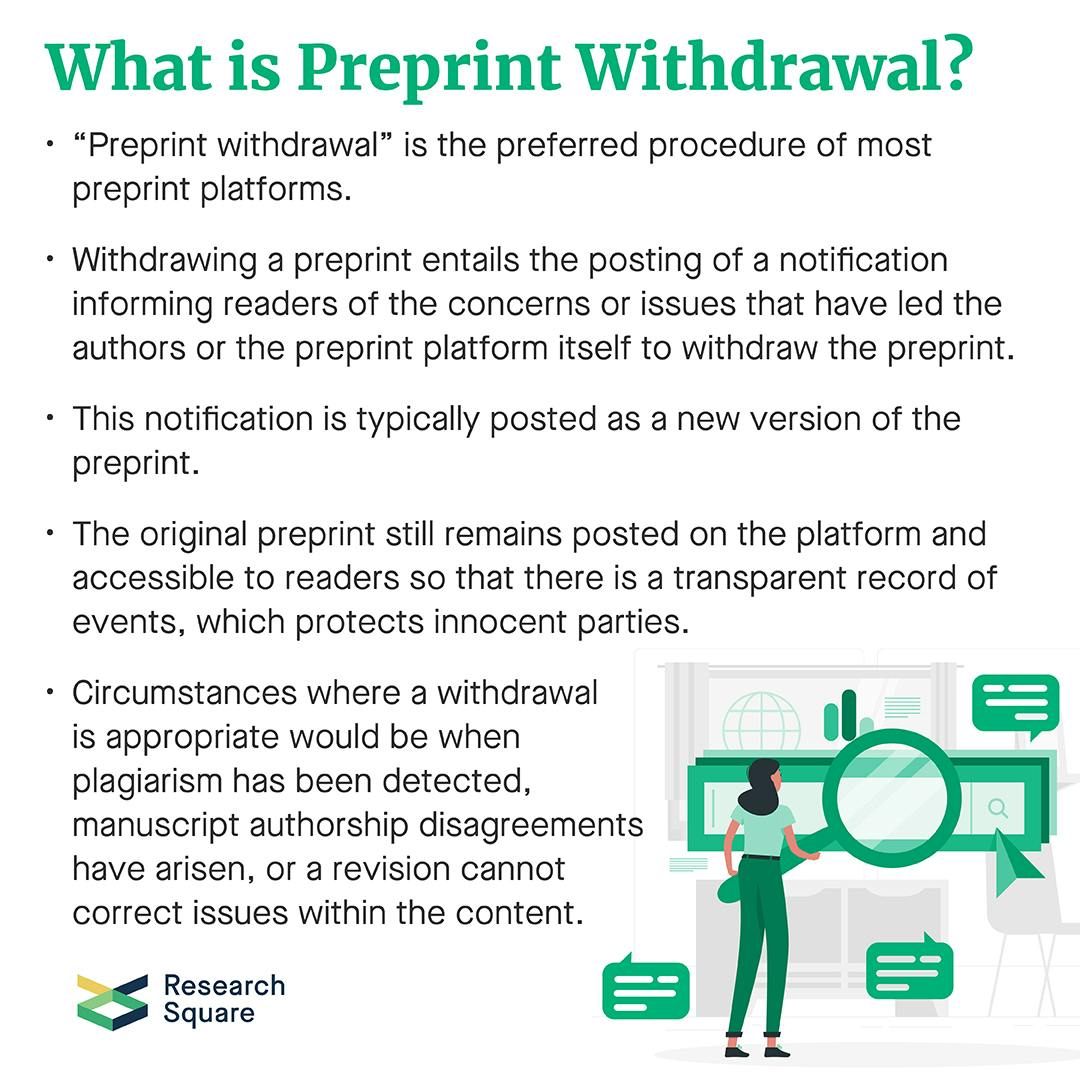 a researcher looking for ways to withdraw her preprint