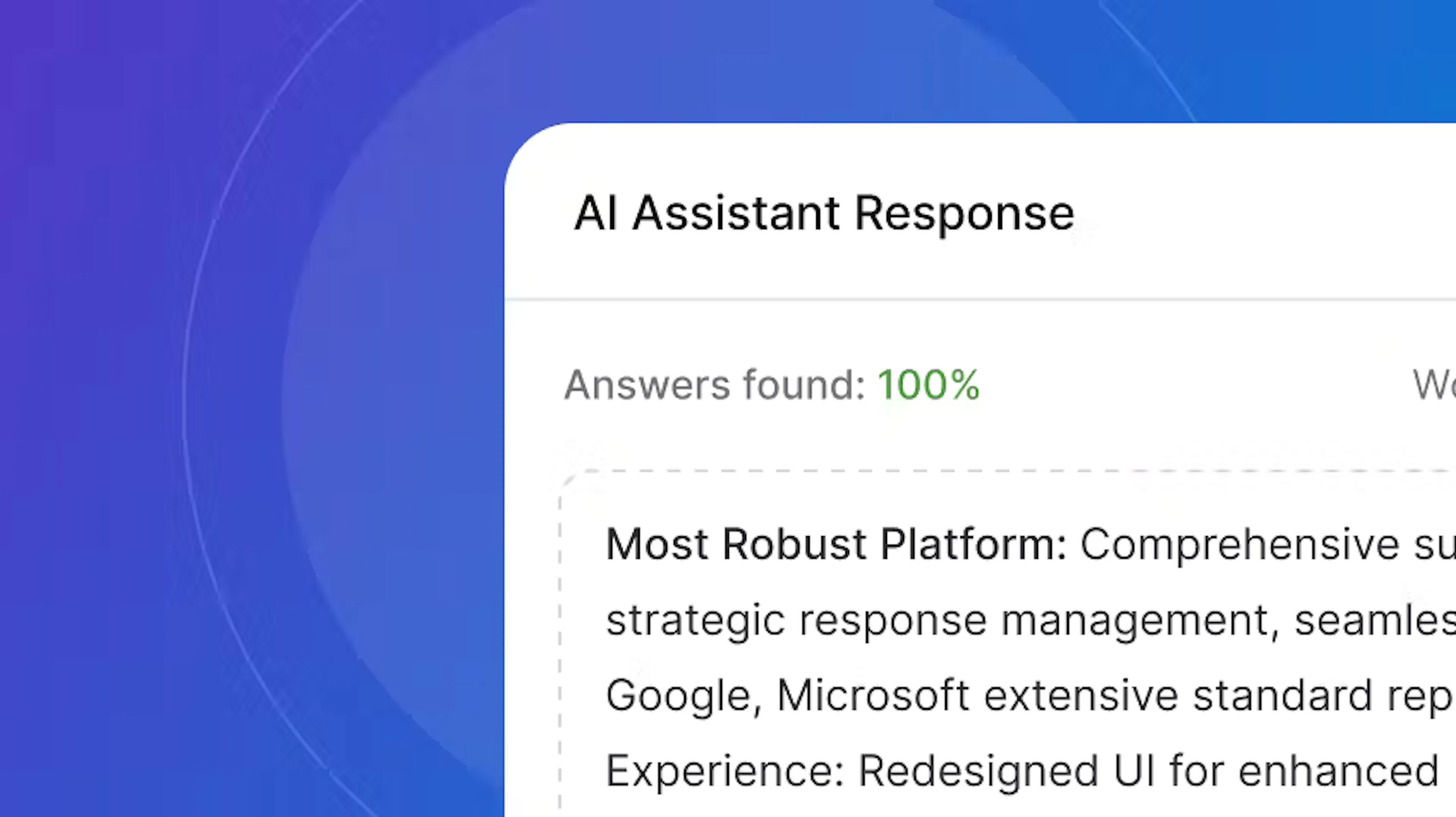 Responsive UI mockup of the AI-Powered Assistant