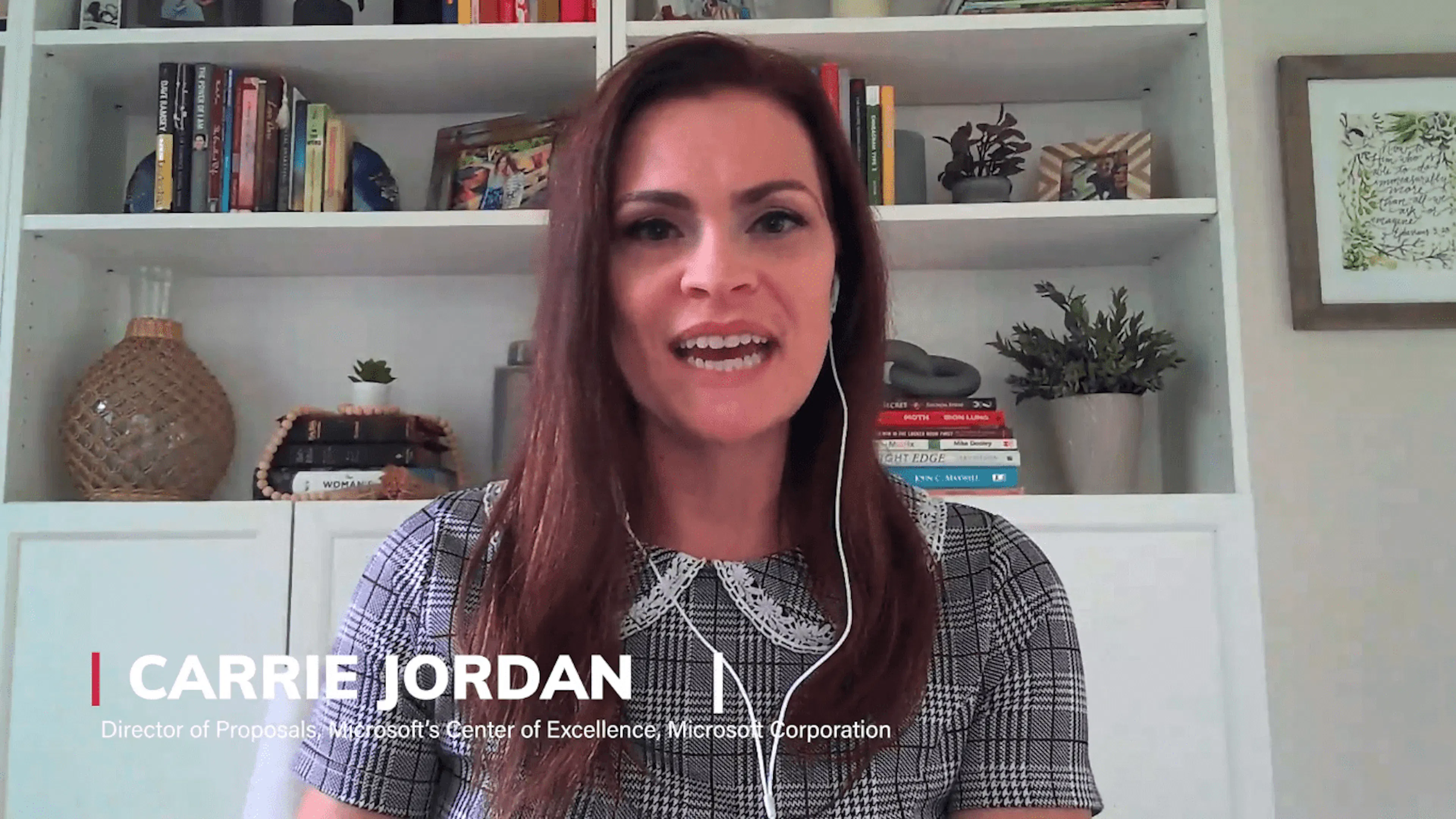 Screenshot of Microsoft's Carrie Jordan video interview