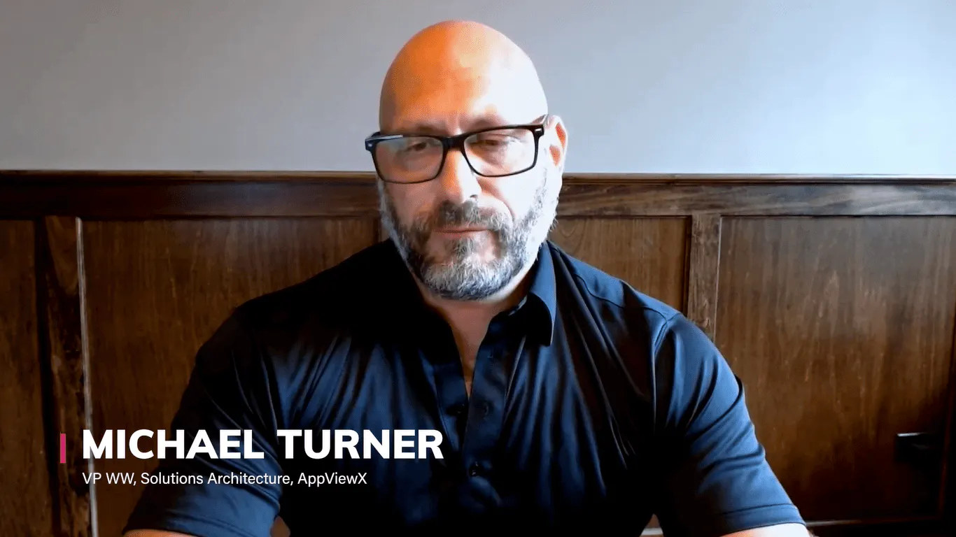 Screenshot of Michael Turner's video interview