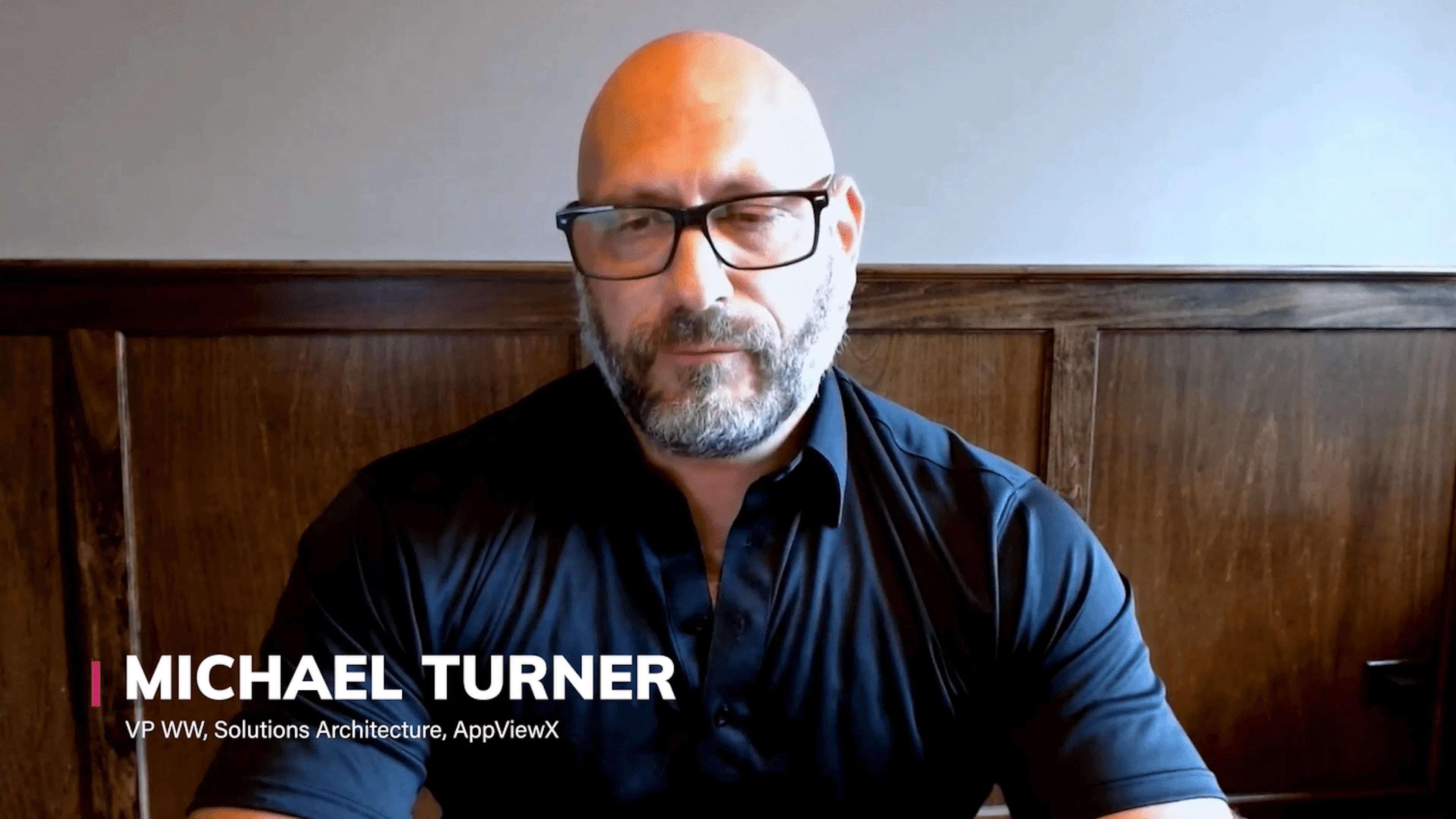 Screenshot of Michael Turner's video interview